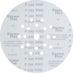 GERMAFLEX Tépőzáras fíbertárcsa 225 mm / P240 18+1 lyukas (5 db/cs)