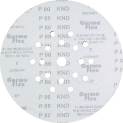 GERMAFLEX Tépőzáras fíbertárcsa 225 mm / P80 18+1 lyukas (5 db/cs)