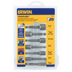 IRWIN Power-Grip Roncsolt csavarfej leszedő készlet 7 részes bit befogású