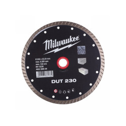 MILWAUKEE Gyémánt vágókorong 230 x 2,6 x 10 x 22,2 mm turbo