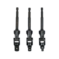 YATO Csuklós dugókulcs adapter készlet 3 részes 1/4" Hex -> 1/4" 3/8" 1/2" négys
